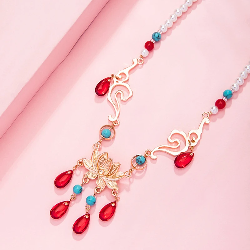 lotus yingluo hanfu necklace jewelry