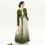 matcha mamian green modern hanfu dress