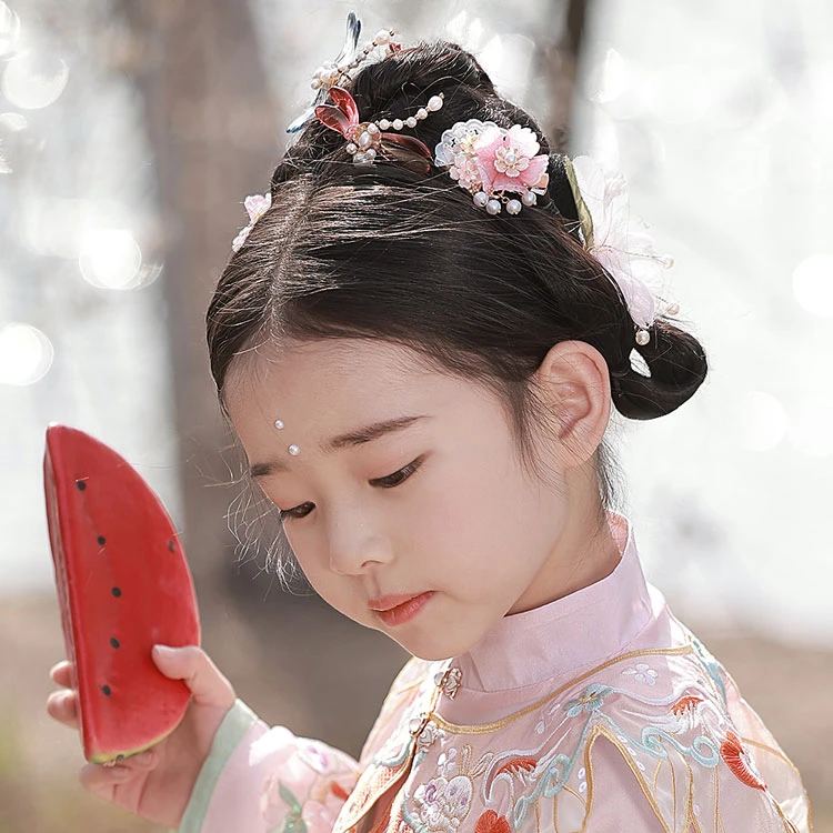 peony hairclip hanfu accessories for girl