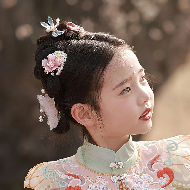 peony hairclip hanfu accessories for girl