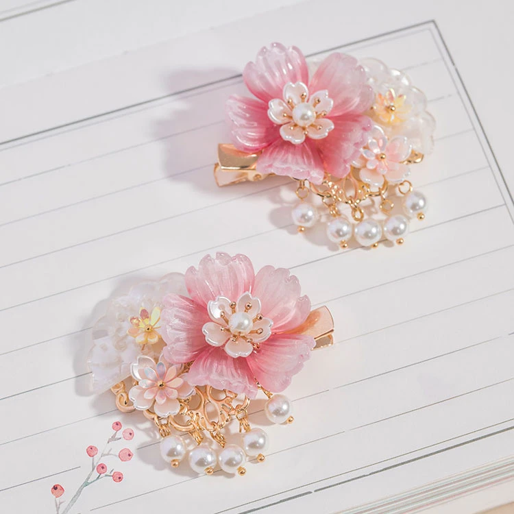 peony hairclip hanfu accessories for girl