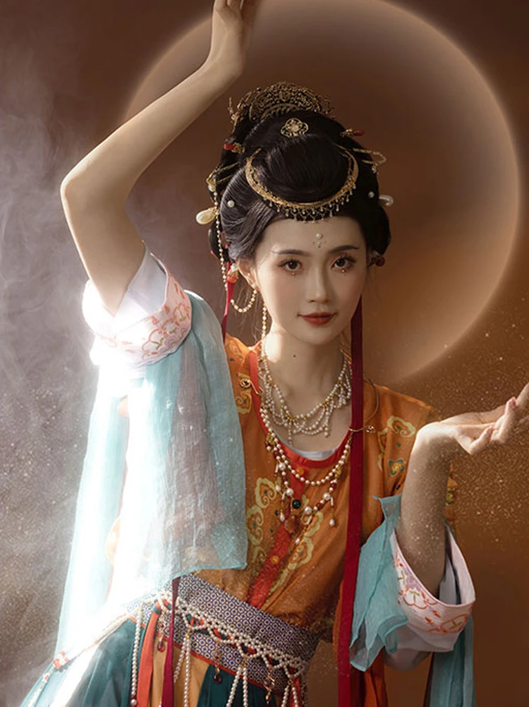 Tang Style Women Dunhuang Hanfu Dress