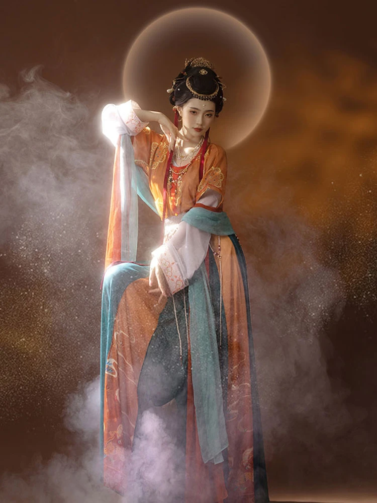 Tang Style Women Dunhuang Hanfu Dress