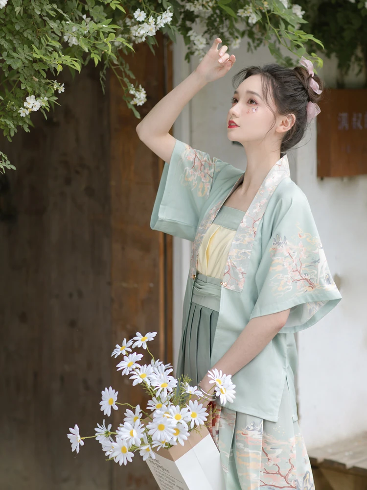 Women Modern Hanfu Short Dress For Summer