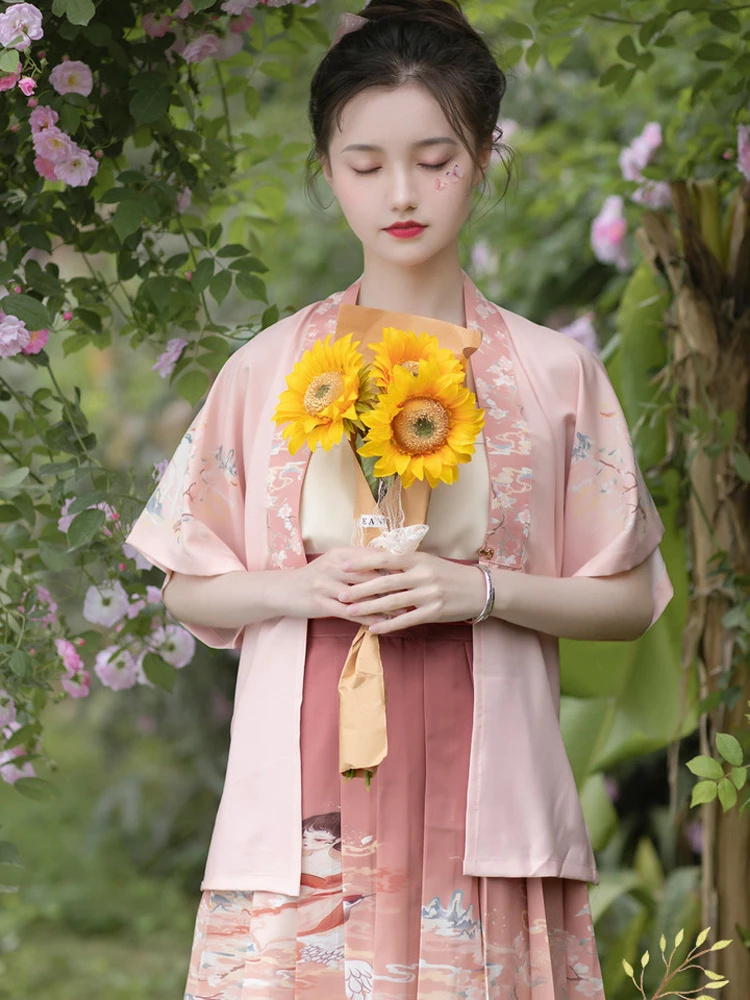 Women Modern Hanfu Short Dress For Summer