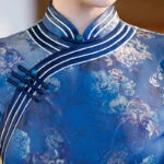 blue banquet Chinese cheongsam qipao dress