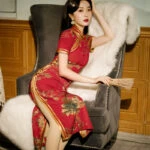 cloud bride Chinese wedding cheongsam qipao