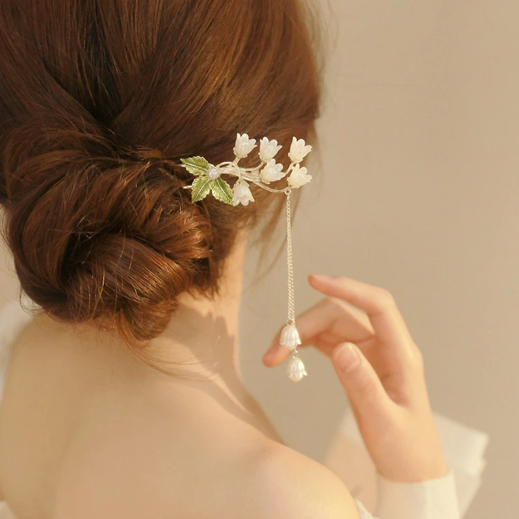 valley lily hairpin hanfu hairstyle