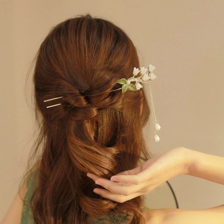 valley lily hairpin hanfu hairstyle