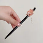 wood coral floral hanfu hairpin