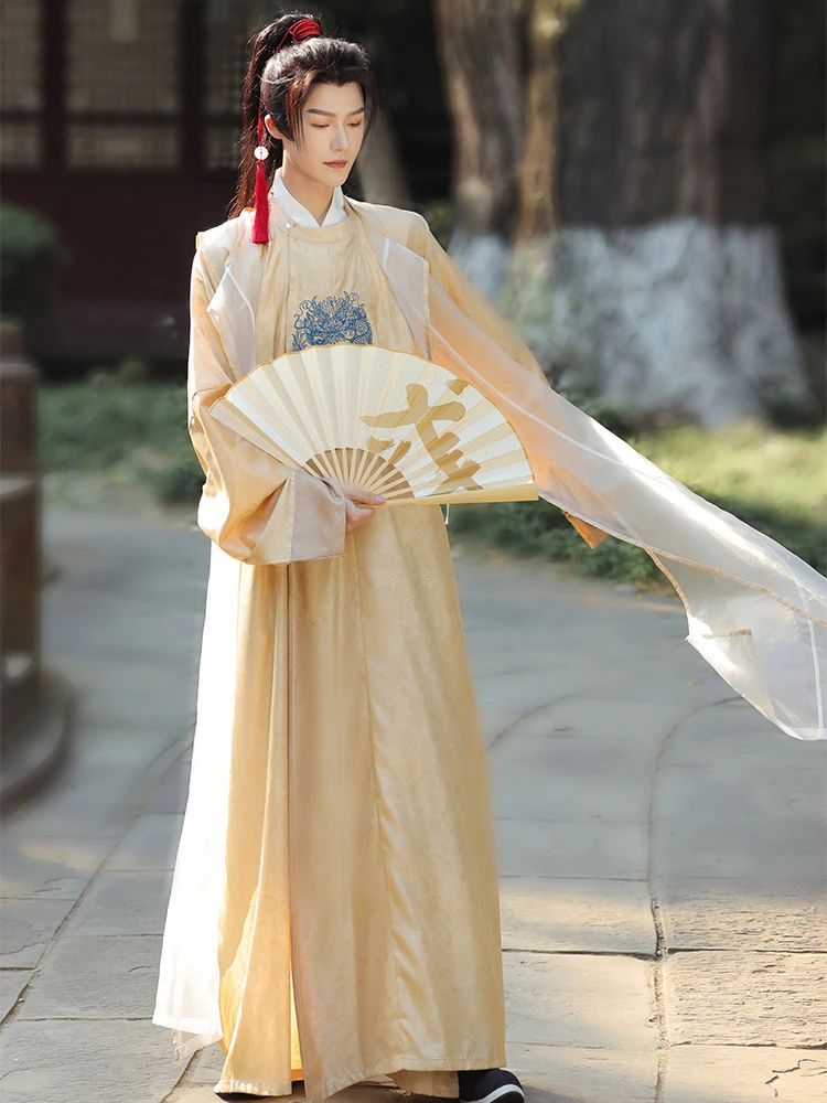 Gentle Ming-style Male Robe for Summer