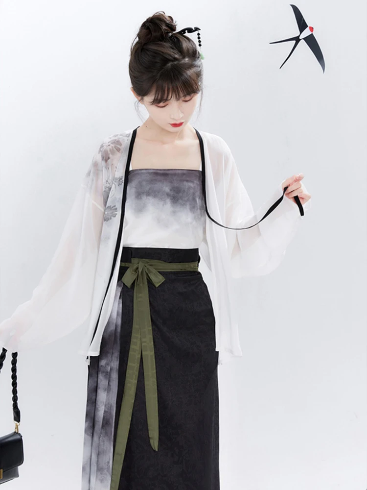 New Summer Ink Style Song Dynasty Lady Hanfu Costume