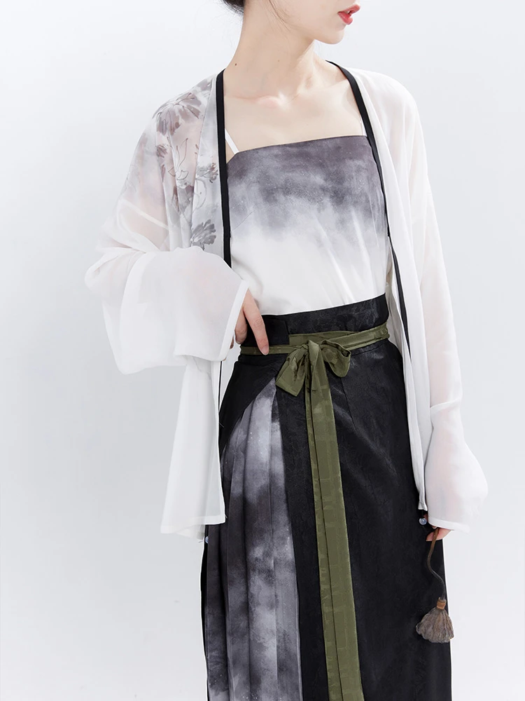 New Summer Ink Style Song Dynasty Lady Hanfu Costume