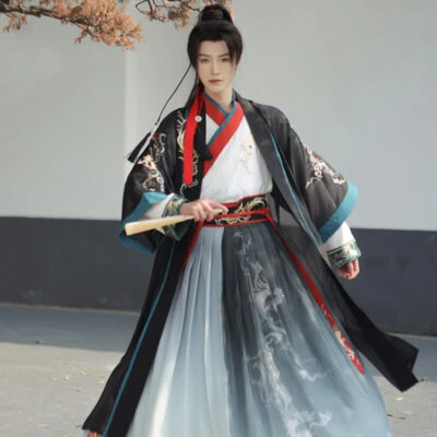 Spring Man Martial Arts Style Qiyao Hanfu Costume