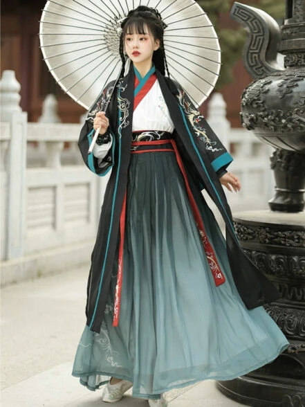 Spring Man Martial Arts Style Qiyao Hanfu Costume - Newhanfu