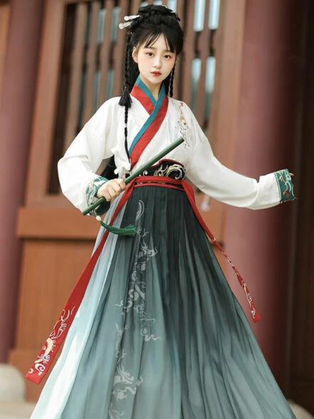 Spring Man Martial Arts Style Qiyao Hanfu Costume - Newhanfu