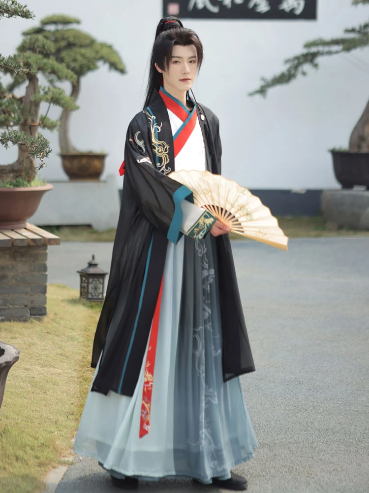 Spring Man Martial Arts Style Qiyao Hanfu Costume