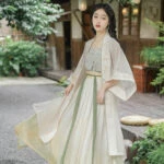 Women Summer Blue Qiyao Hanfu Daily Song Costume