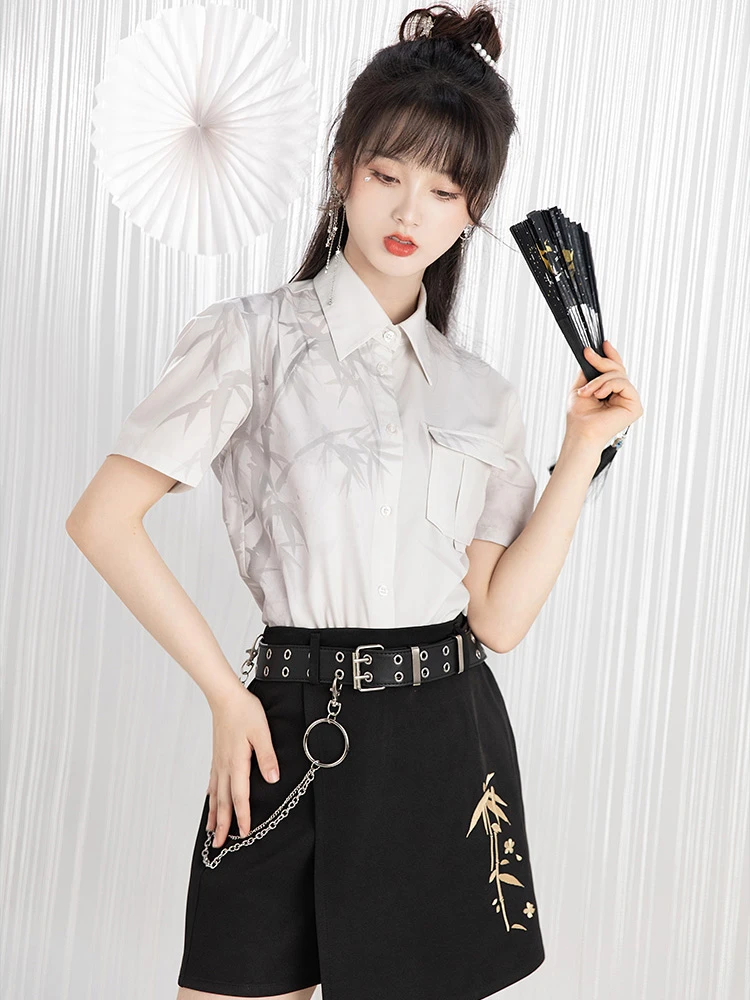 Fashion Summer Hanfu Suit Chinoiserie Element for Daily