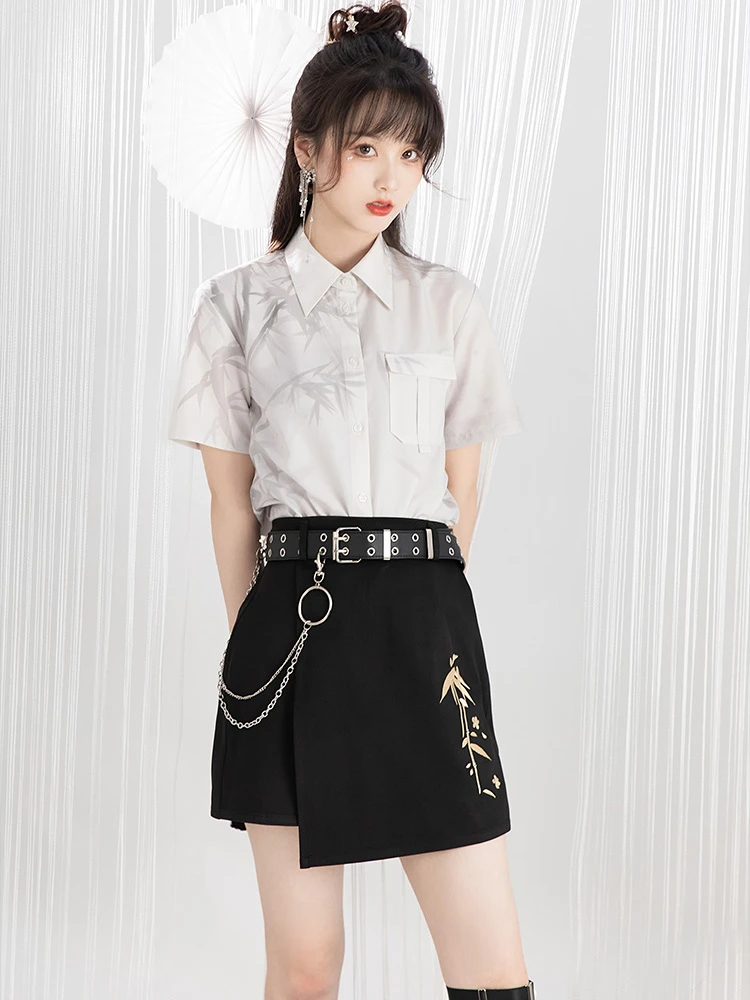 Fashion Summer Hanfu Suit Chinoiserie Element for Daily