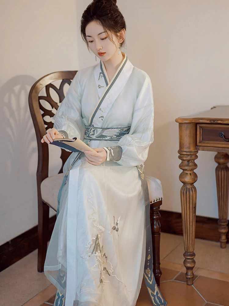 Hanfu Zhiju Robe Summer Women Cool Wuxia Suit