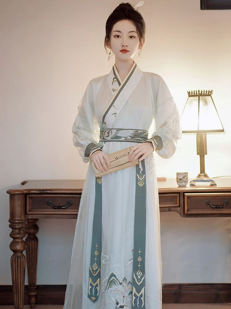 Hanfu Zhiju Robe Summer Women Cool Wuxia Suit