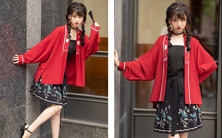 Modern Hanfu Short Skirt Set Summer Cooler Fashion Set
