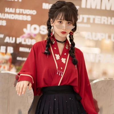 Modern Hanfu Short Skirt Set Summer Cooler Fashion Set