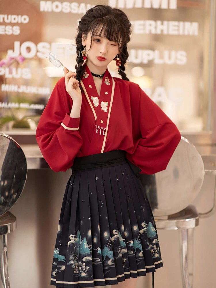 Modern Hanfu Short Skirt Set Summer Cooler Fashion Set