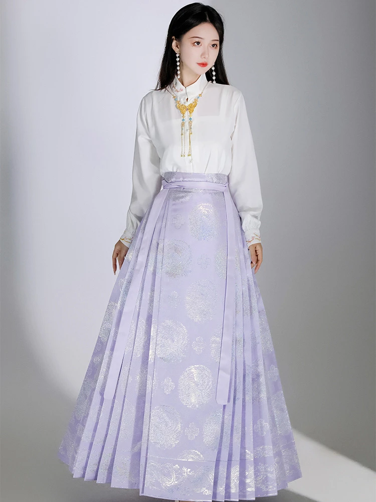 Modern Ming Dynasty Hanfu Summer Women Mamian Dress