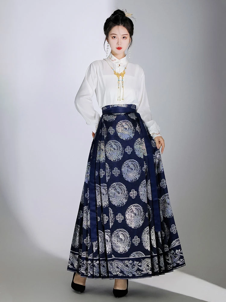 Modern Ming Dynasty Hanfu Summer Women Mamian Dress