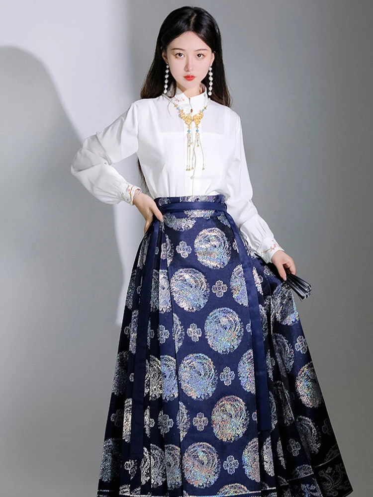 Modern Ming Dynasty Hanfu Summer Women Mamian Dress - Newhanfu
