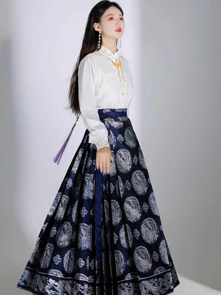 Modern Ming Dynasty Hanfu Summer Women Mamian Dress