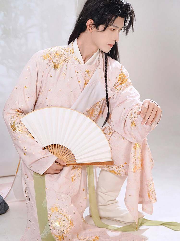 Round Neck Robe Summer Tang System Pink Hanfu