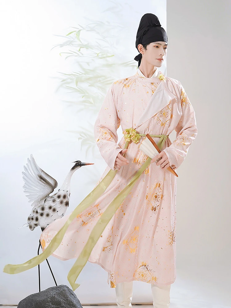 Round Neck Robe Summer Tang System Pink Hanfu