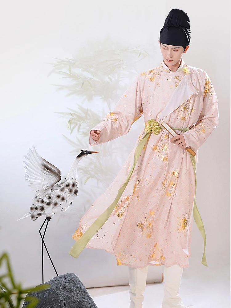 Round Neck Robe Summer Tang System Pink Hanfu