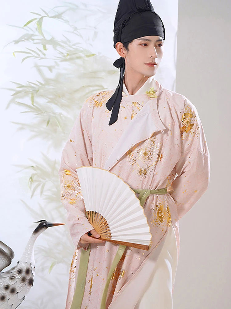 Round Neck Robe Summer Tang System Pink Hanfu