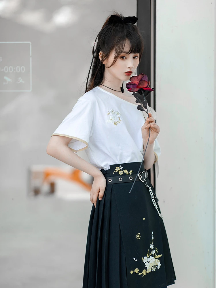 Summer Modern Hanfu Cool Girl Fresh Short Dress