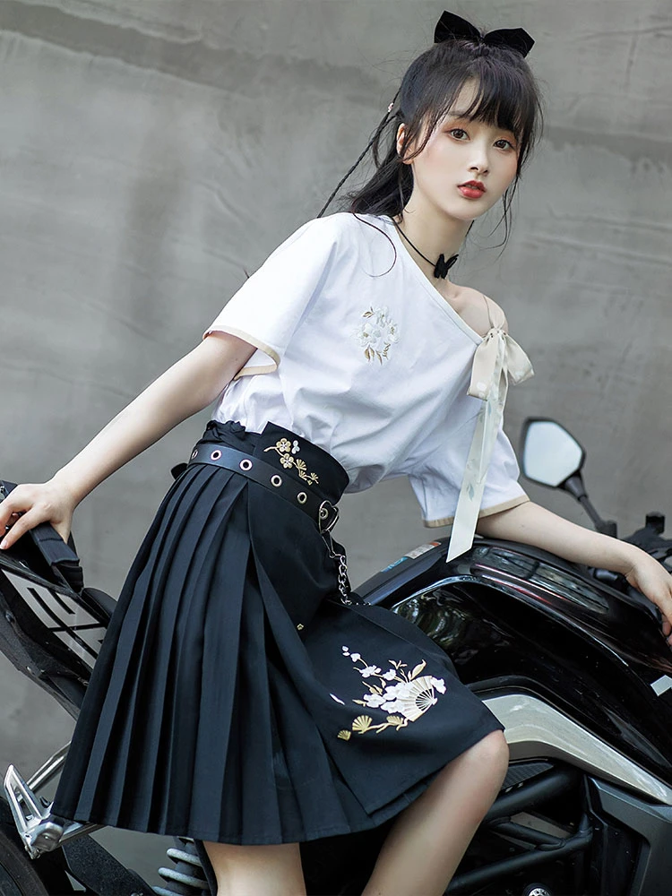 Summer Modern Hanfu Cool Girl Fresh Short Dress