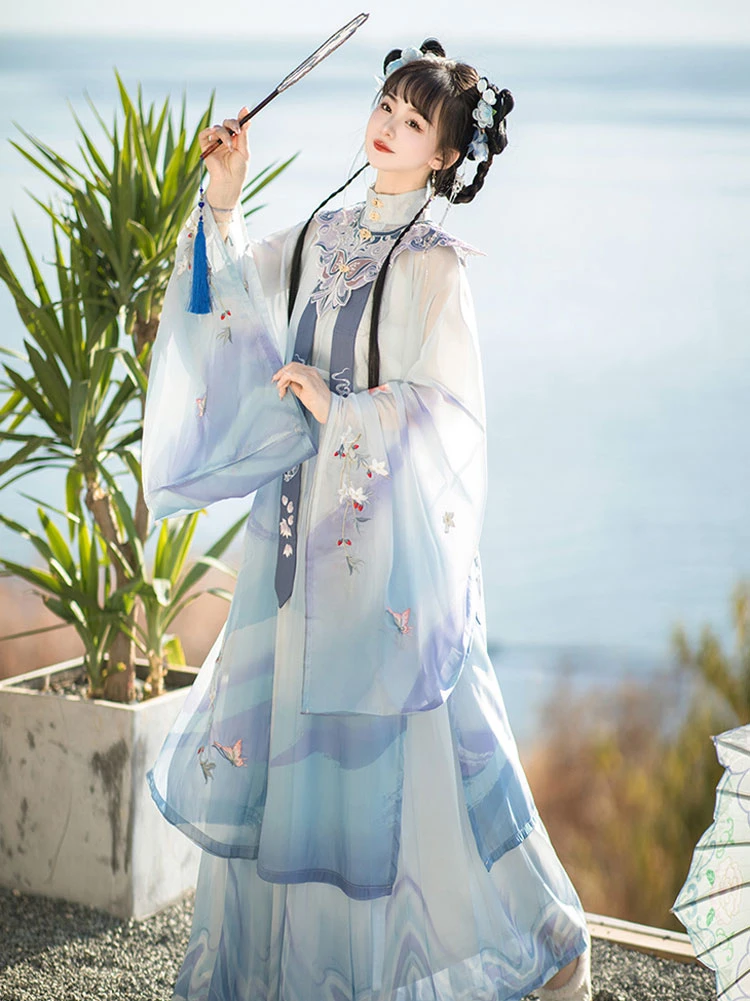 Summer Qiyao Hanfu Set Ming Dynasty Fantasy Costume Dress