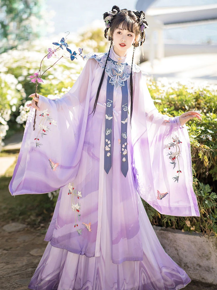 Summer Qiyao Hanfu Set Ming Dynasty Fantasy Costume Dress