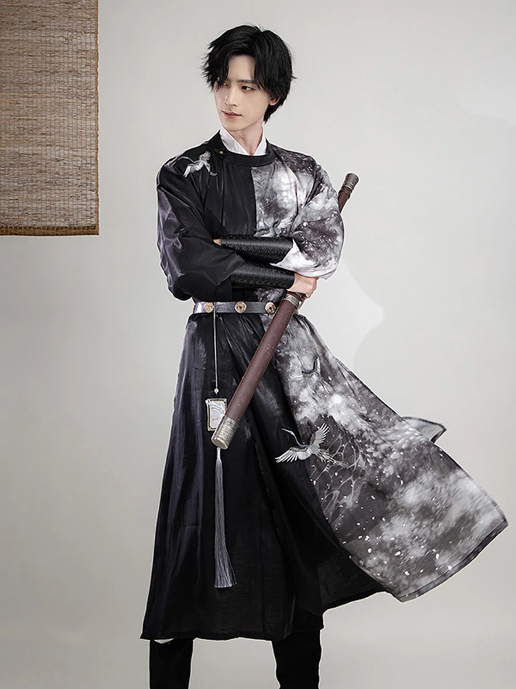 Tang Dynasty Male Hanfu Robe Summer Wuxia Style - Newhanfu