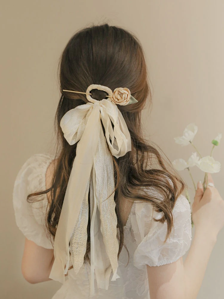 Chinese Ancient Style Embroidery Hair Band Hanfu Hair Ribbon