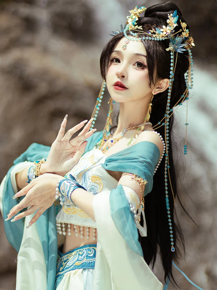 Fairy Dunhuang Dress Ladies Chinese Exotic Hanfu Costume