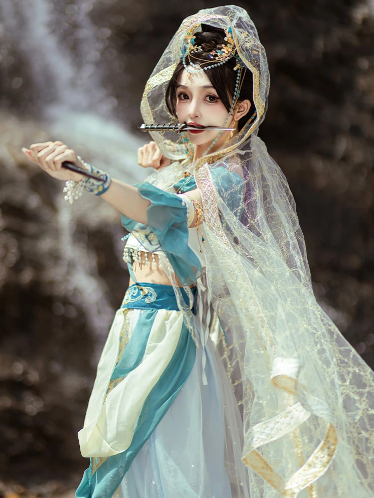 Fairy Dunhuang Dress Ladies Chinese Exotic Hanfu Costume