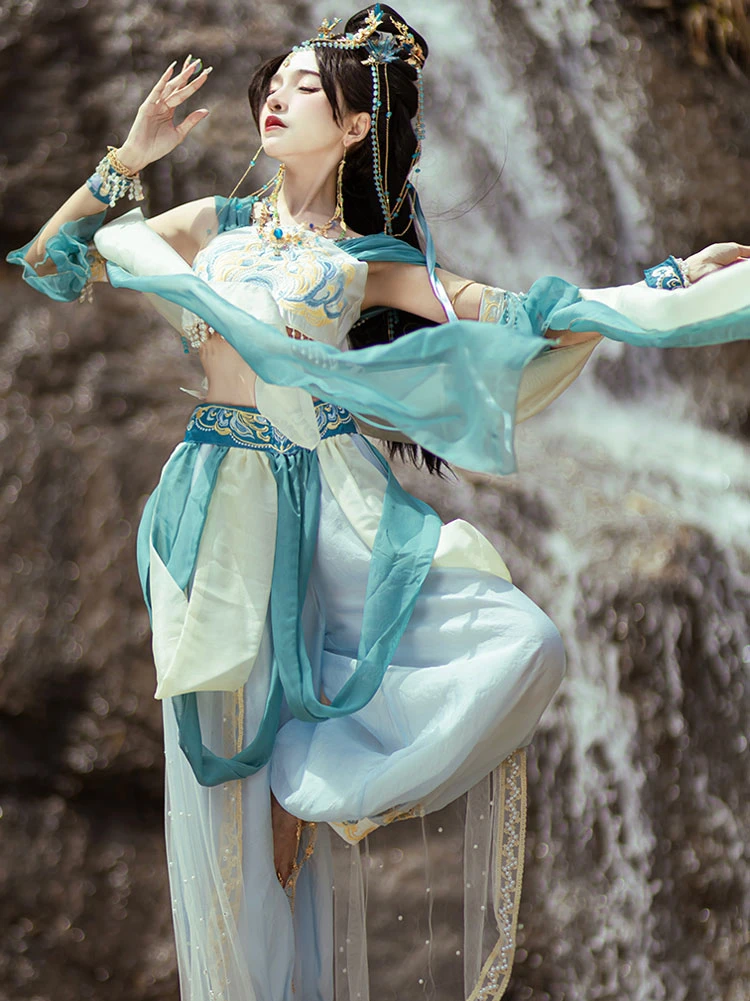 Fairy Dunhuang Dress Ladies Chinese Exotic Hanfu Costume