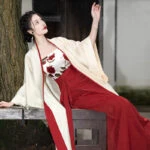 Red Street Fashion Hanfu Ladies Sweet Song Dynasty Retro Costume