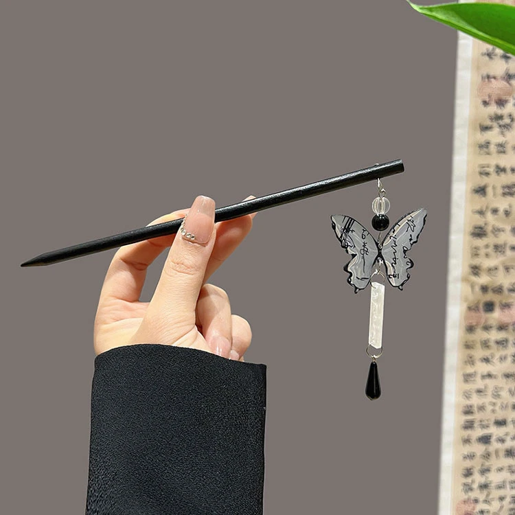 ink butterfly hanfu jewelry hairpin