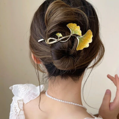 leaf hairclip casual hanfu accessories