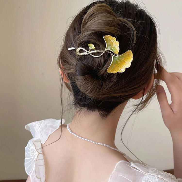 leaf hairclip casual hanfu accessories